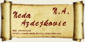 Neda Azdejković vizit kartica